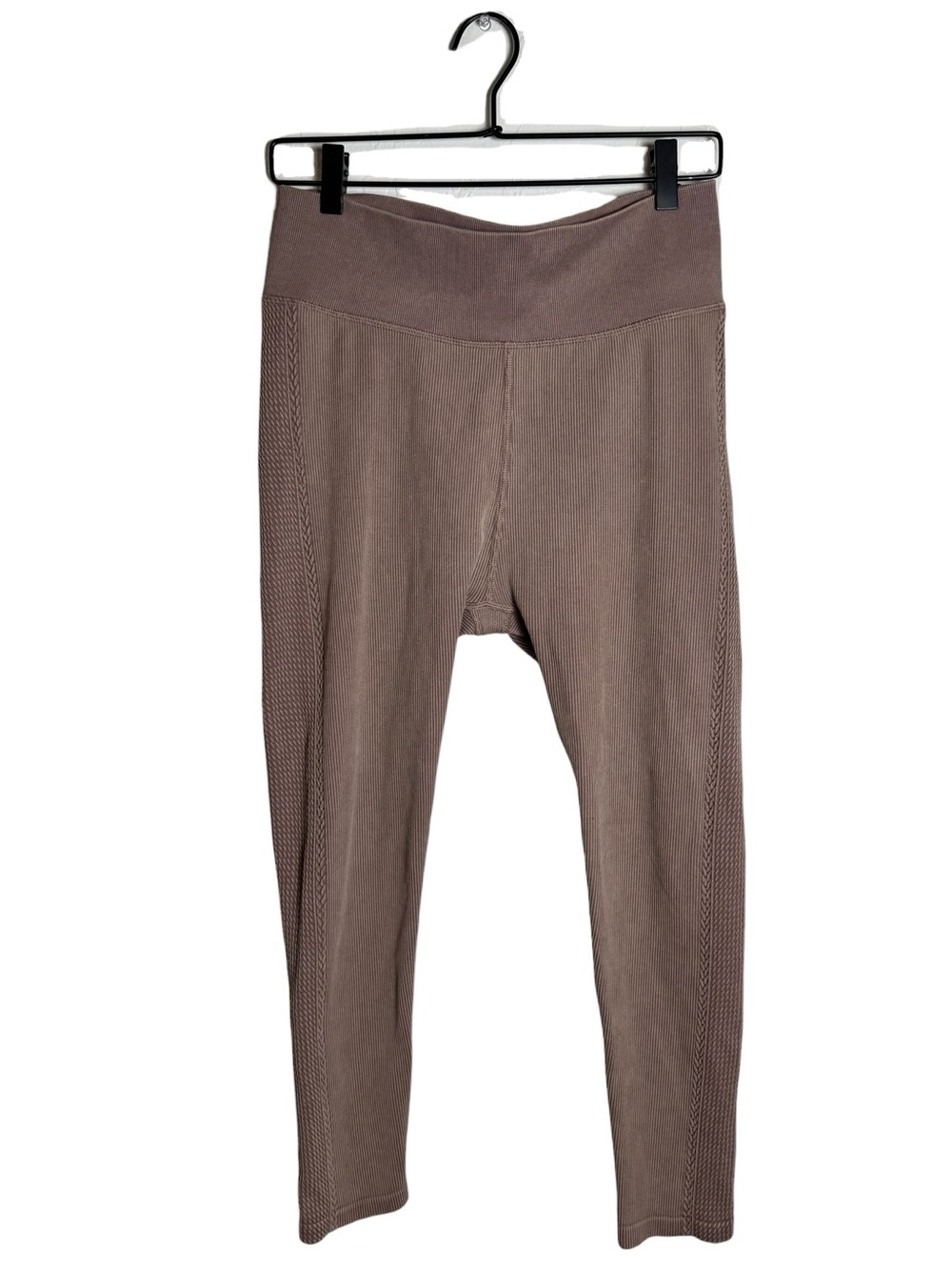 OFFLINE by Aerie Seamless Cable High Waisted leggings Smoked Gray Mauve Taupe